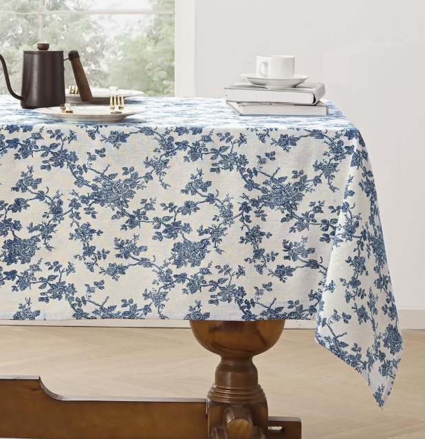 Pastoral Floral Pure Cotton Rectangular Tablecloth
